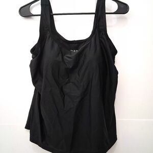 BLAIR Black Women's Swim One Piece Tankini Top Size 12